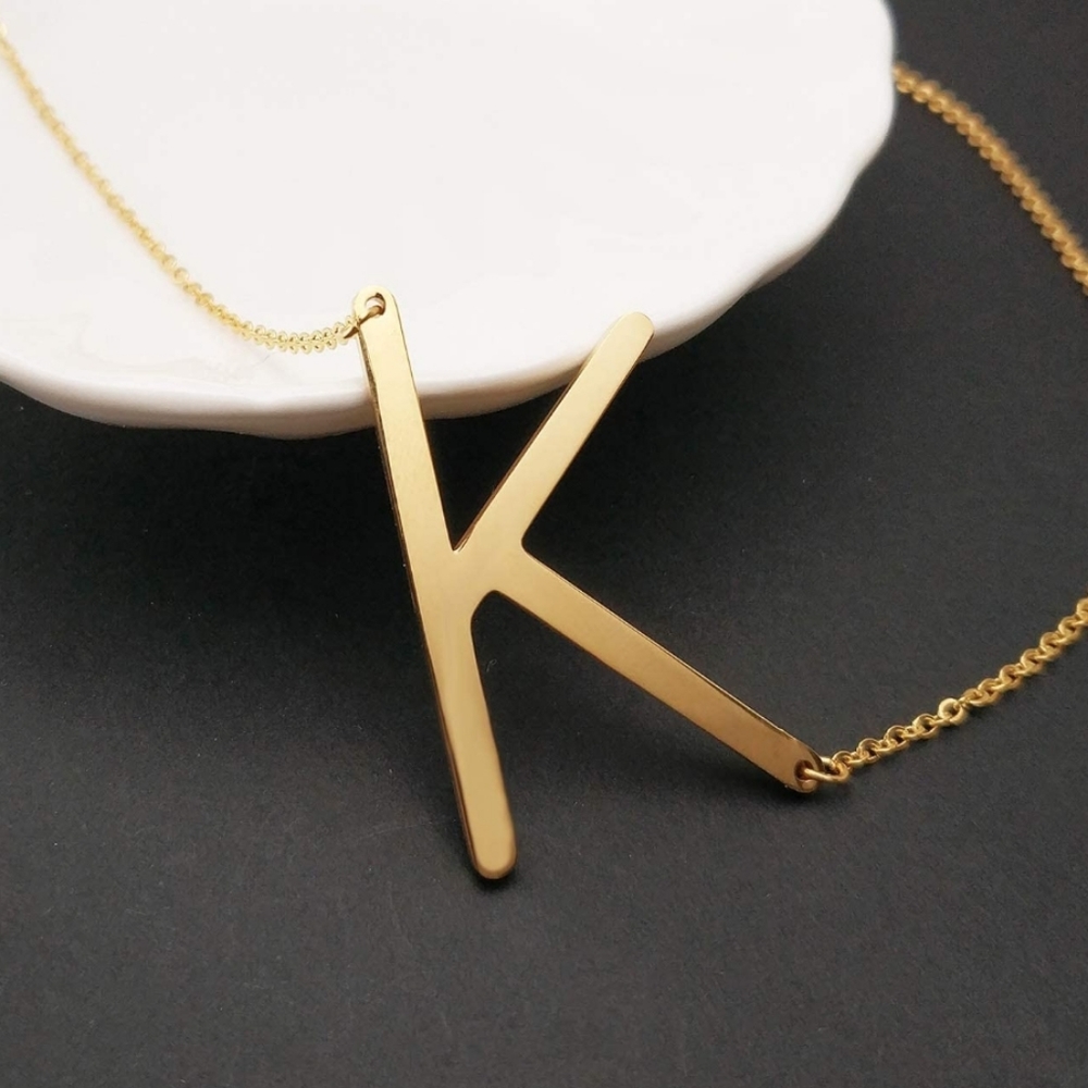 Anthropologie Gold Initial Necklace